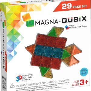 Magna-Qubix 29-Piece Clear Colors Set The Original, Award-Winning Magnetic 3D Building Shapes