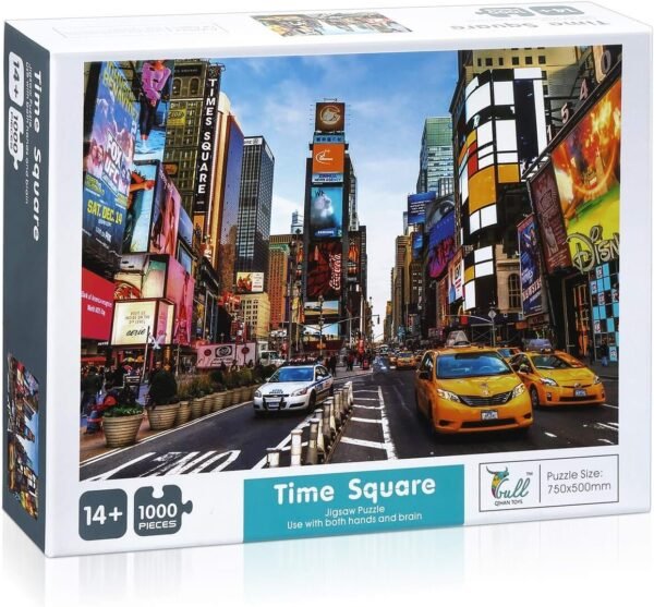 POWXS 1000 Pieces Jigsaw Puzzles - Times Square, Large Puzzle Educational Toys