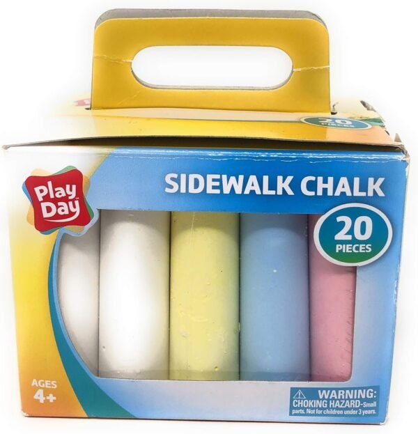 Play Day Sidewalk Chalk 20 Pieces Kit Toy Fun Kids