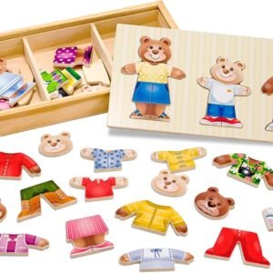 Melissa & Doug Bear Family Dress-Up Puzzle Kit Toy Fun