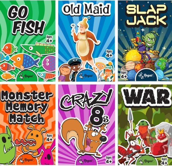 Regal Games Classic Card Games Old Maid - Go Fish - Slapjack