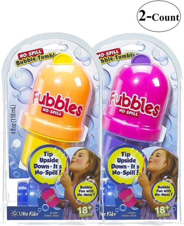 Little Kids Fubbles No-Spill Bubble Tumbler, 2 Piece Kit Toy