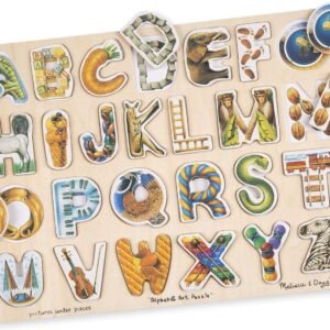 Melissa & Doug Alphabet Art Wooden Puzzle 26 pcs Kit