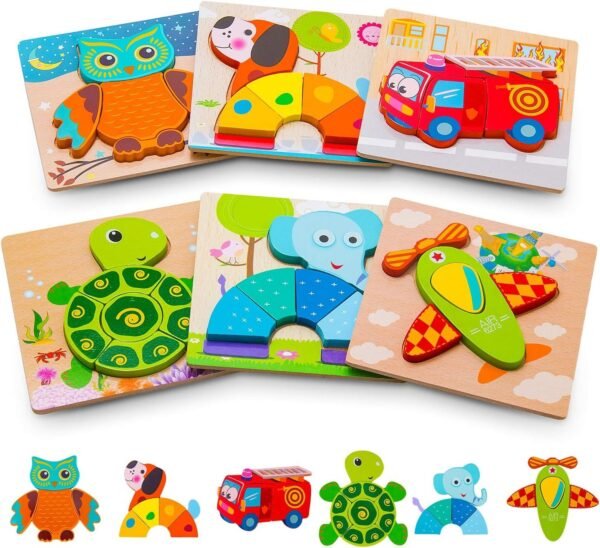 Toddler Puzzles, Puzzles for 2 Year Old Animals & Vehicle Puzzles for
