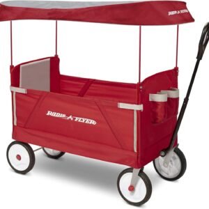 Radio Flyer 3-In-1 Ez Folding Wagon with Canopy For Kids & Cargo,