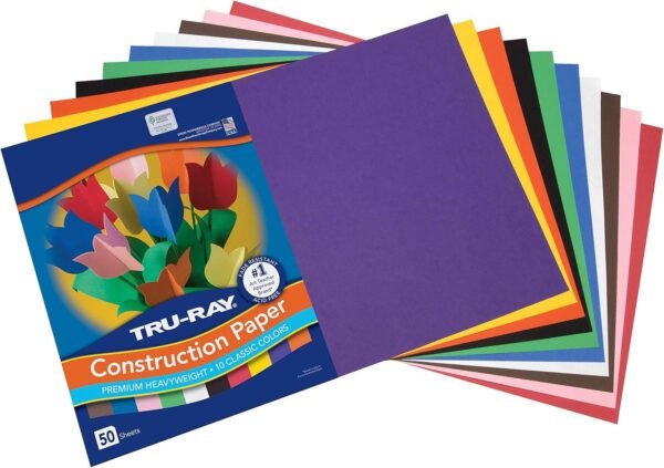 Tru-Ray Construction Paper, 10 Classic Colors, 12 x 18, 50 Sheets