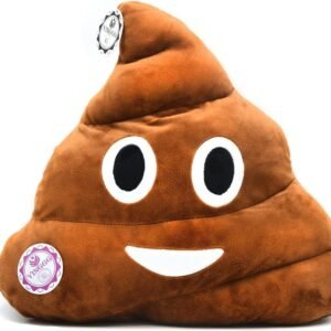 YINGGG 32cm Poop Emoji Plush Pillow Round Triangle Emotion Cushion Cute Decorative