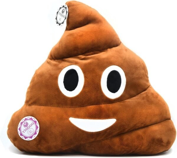 YINGGG 32cm Poop Emoji Plush Pillow Round Triangle Emotion Cushion Cute Decorative