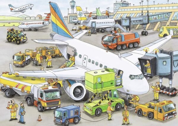 Ravensburger Busy Airport - 35 Piece Jigsaw Puzzle for Kids Every Piece