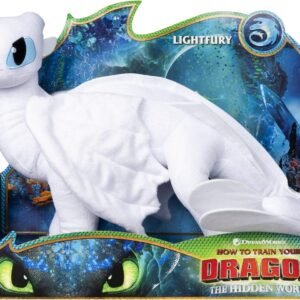Dragons 6052953 Deluxe Plush LightFury, Assorted Colours Kit Toy Fun