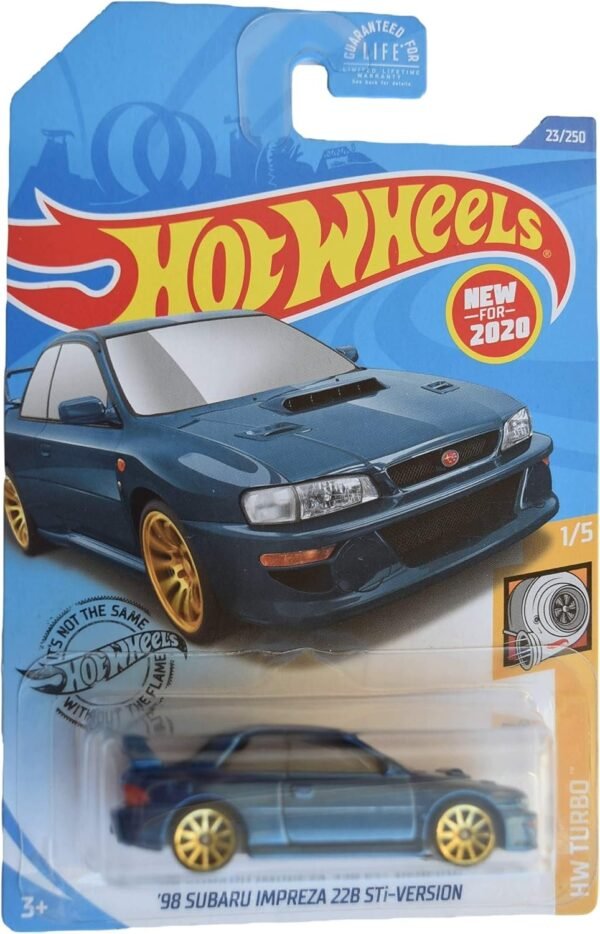 Hot Wheels Turbo 1/5 98 Subaru Impreza 228 STi-Version 23/250, Blue