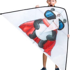 JEKOSEN 64 Panda Large Delta Kite for Kids and Adults Single Line