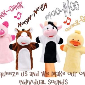 Animal House Talking Animal Hand Puppets Includes 4 Hand Puppets, Each with