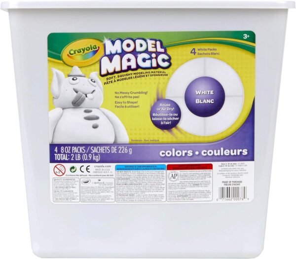 Crayola Model Magic White, Modeling Clay Alternative, 2 lb. Bucket, Gift
