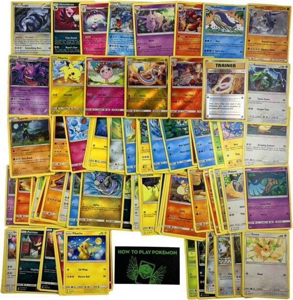 Untapped Games 100 Pokemon Cards with 10 Rares, 5 Foils, and How