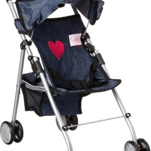 My First Doll Stroller Denim for Baby Doll Kit Toy