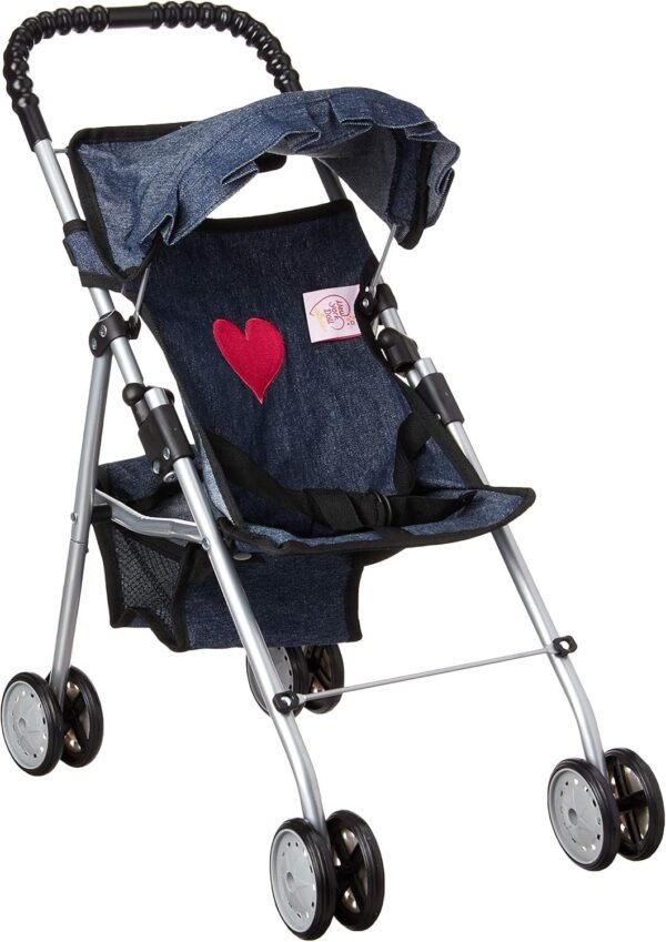 My First Doll Stroller Denim for Baby Doll Kit Toy