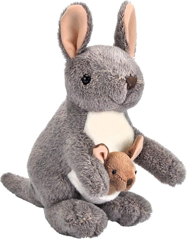 Wild Republic Kangaroo with Joey Plush, Stuffed Animal, Plush Toy, Gifts for