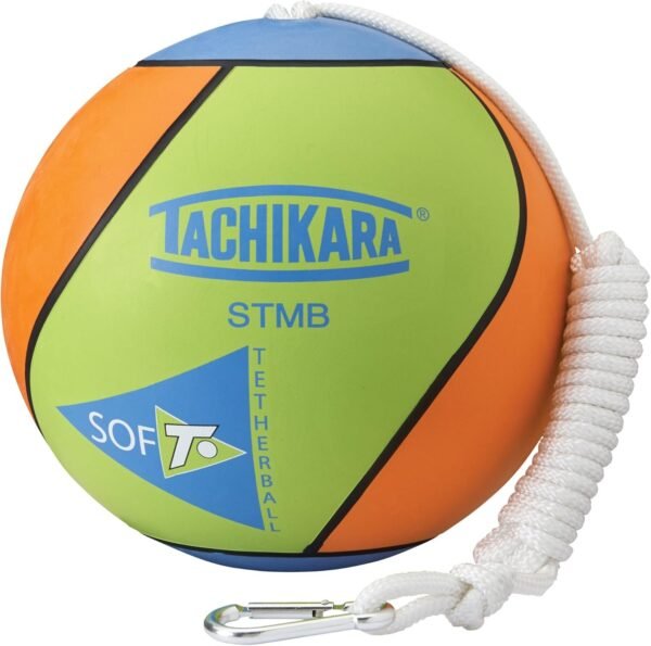 Tachikara STMB Tetherball, Lime Green/Blue/Orange Kit Toy Fun Kids Pack
