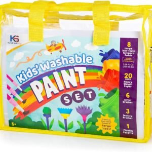 Washable Paint for Kids Set with Classic and Glitter Non-Toxic Tempera Paint