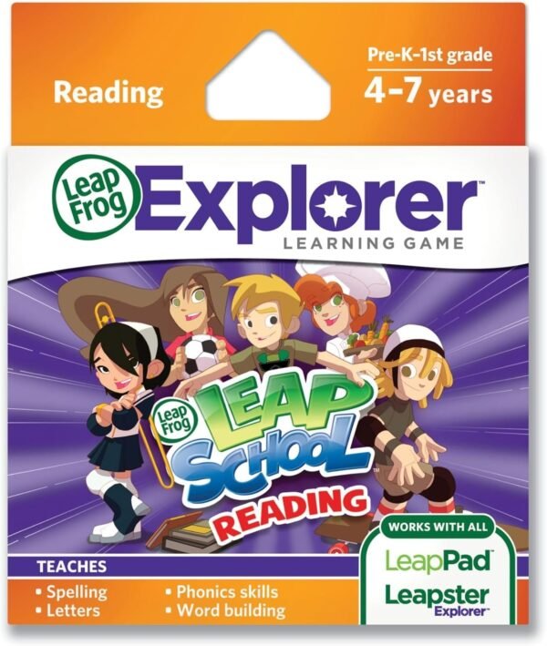 LeapFrog LeapSchool Reading Learning Game works with LeapPad Tablets, LeapsterGS, and Leapster