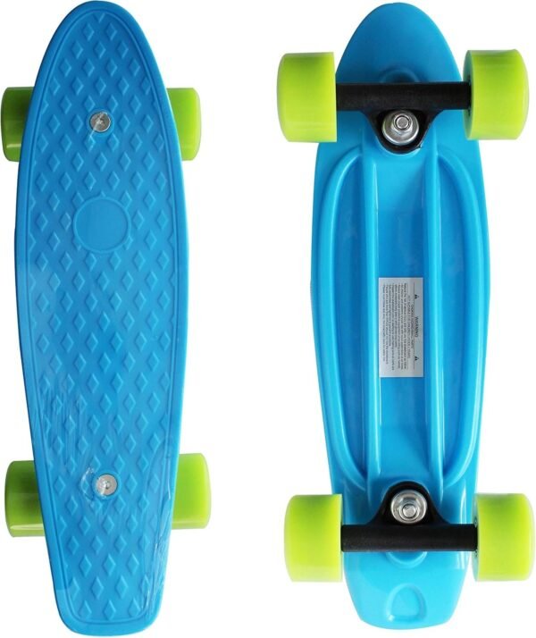 SK8MEMO 17x5 Inch Mini Skateboard with Top Design, Mini Cruiser Skateboard for