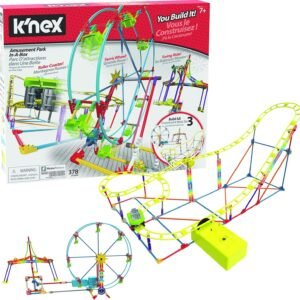 KNEX Amusement Park in-A-Box - 378 Parts - Motorized Amusement Rides -