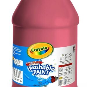 Crayola Washable Red Paint, 1 Gallon Size, Painting Supplies in Bulk