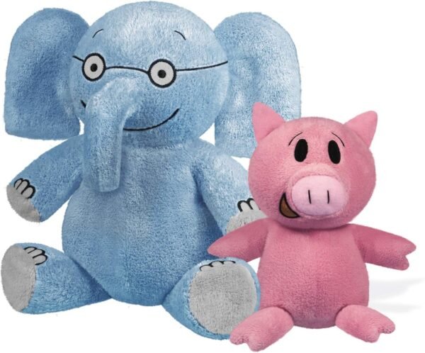 YOTTOY Mo Willems Collection Pair of Elephant & Piggie Soft Stuffed Animal