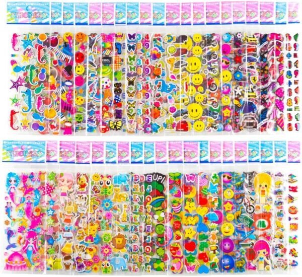 Sticker Sheets Stickers for Kids - 40 Different Kids Bulk Stickers 1200+