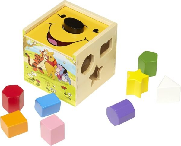 Melissa & Doug Disney Baby Winnie the Pooh Wooden Shape Sorting Cube