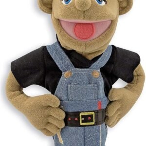 Melissa & Doug Construction Worker Puppet With Detachable Wooden Rod for Animated