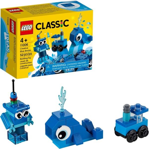 LEGO Classic Creative Blue Bricks 11006 Kids Building Toy Starter Set with