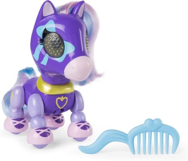 Zoomer Zupps Pretty Ponies, Lilac, Series 1 Interactive Pony with Lights, Sounds