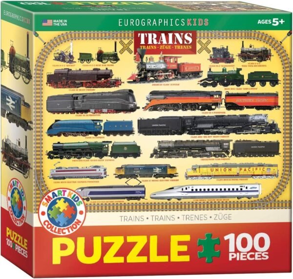 Trains 100 Piece Jigsaw Puzzle Kit Toy Fun Kids Pack