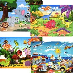 Puzzles for Kids Ages 3-5 Children Puzzles Set 40 Piece Wooden Jigsaw