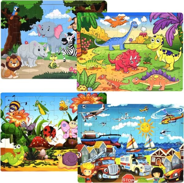 Puzzles for Kids Ages 3-5 Children Puzzles Set 40 Piece Wooden Jigsaw