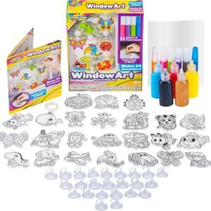 Window Paint Art Stickers Kit Kids Childrens Make Your Own Fun Suncatchers