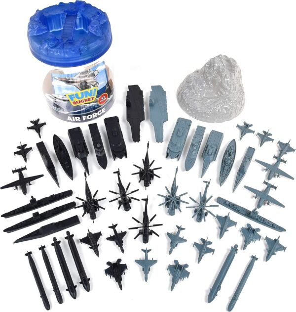 Sunny Days Entertainment Military Air Force Bucket 47 Assorted Battleships and Accessories