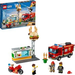 LEGO City Burger Bar Fire Rescue 60214 Building Kit 327 Pieces