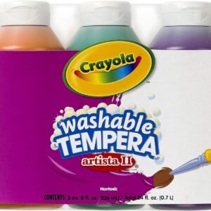 Crayola; Arista II Washable Tempera Paint; Secondary Colors Orange, Green, Violet, Art