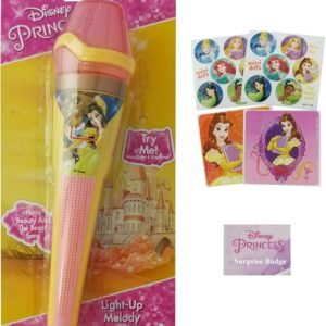 Disney Beauty and The Beast Toy Microphone Bundle 3 Items Princess Sing