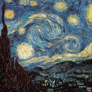 Powza Classic Oil Paintings 1000 Pieces Jigsaw Puzzle - The Starry Night,