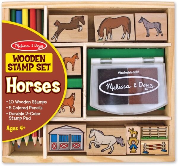 Melissa & Doug Horse Stable Stamp Set Kit Toy Fun