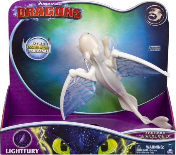 Dreamworks Dragons, Lightfury Deluxe Dragon with Lights and Sounds, for Kids Aged