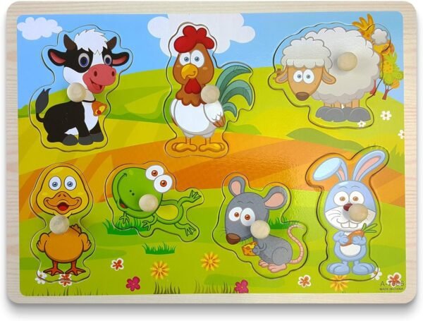 Smart Kids - Wooden Puzzles for Toddlers - Jumbo knob Puzzle -