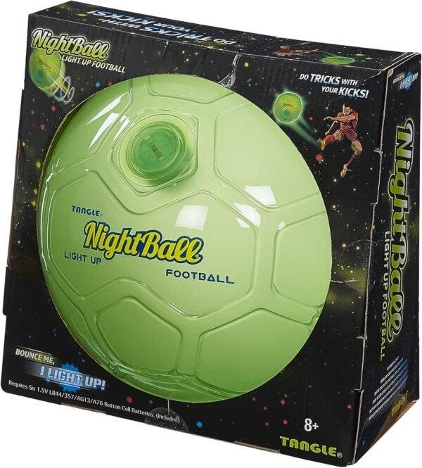Nightball Tangle Creations Light Up Soccer Ball Size 5, Green