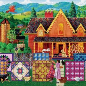 Morning Day Quilt 500 pc Jigsaw Puzzle by SunsOut Kit