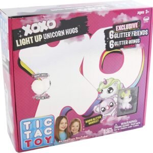 Blip Toys Tic Tac Toy XOXO White Light Up Unicorn Hugs &