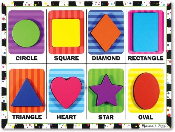 Melissa & Doug Shapes Chunky Puzzle Kit Toy Fun Kids